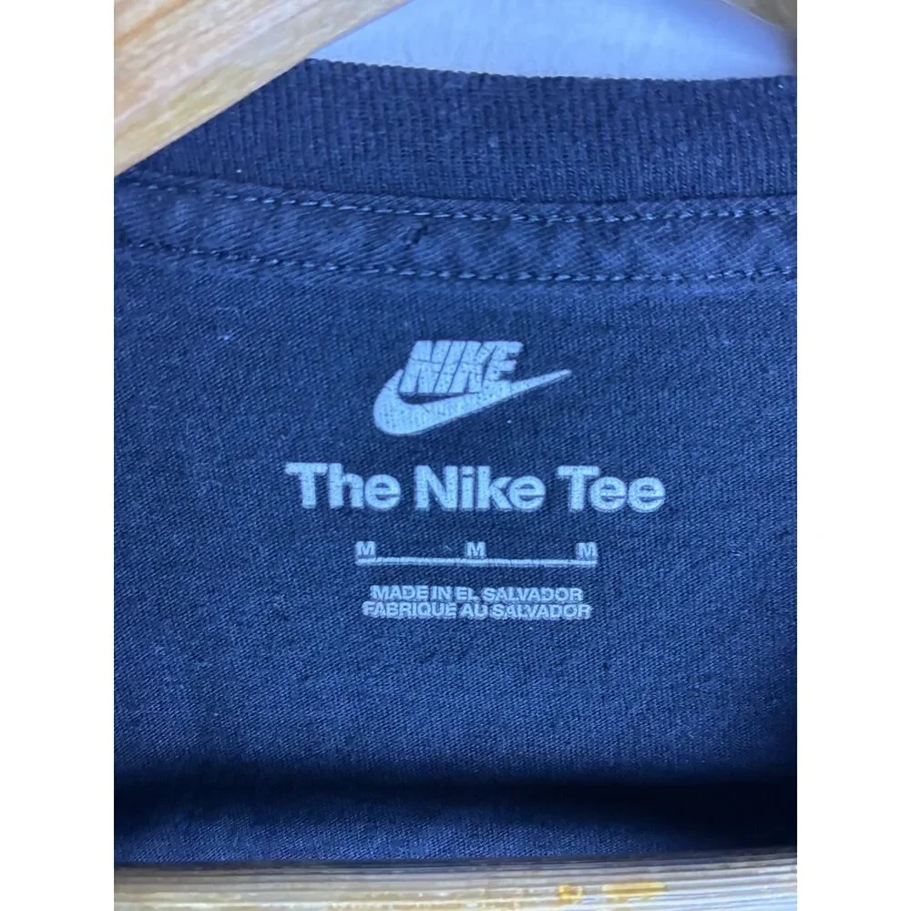 Nike Sportswear Graphic T Shirt Men's Medium Black Swoosh Back Print